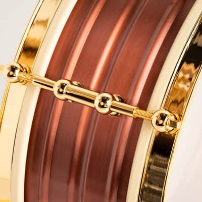 AK Drums Copper Shell Dresdner Type Orchestra Model / DeLuxe repro Copper Finish 5"x14" image 7