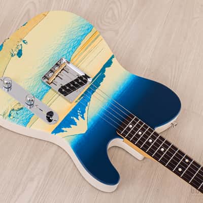 2024 Fender Japan Art Canvas Esquire Katsushika Hokusai Tama River, Mint w/ Case, Tags image 8