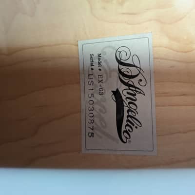 D'Angelico EX-63 Archtop Non-Cutaway with Stairstep Tailpiece 2010s - Natural image 4