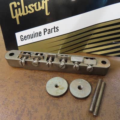 aged Gibson Historic ABR-1 No Wire Tune-O-Matic Bridge Nickel fits Les Paul 335 image 1