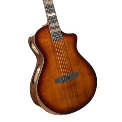 Cort Modern Burst Concert Venetian Cutaway Tobacco Sunburst Bevel Acoustic Guitar Fishman image 3