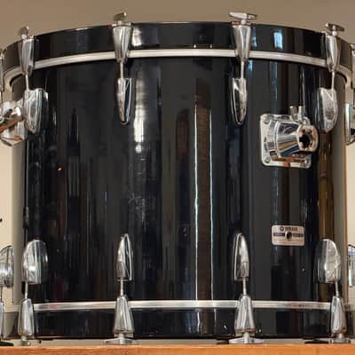 1986 Yamaha 8000 Tour Custom Piano Black Lacquer 12/13/16/22 Drum Kit image 8