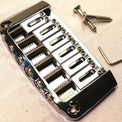 Brass Hardtail Hard Tail Fixed Guitar Bridge 2-1/16'' (52.4mm) String Spacing image 6