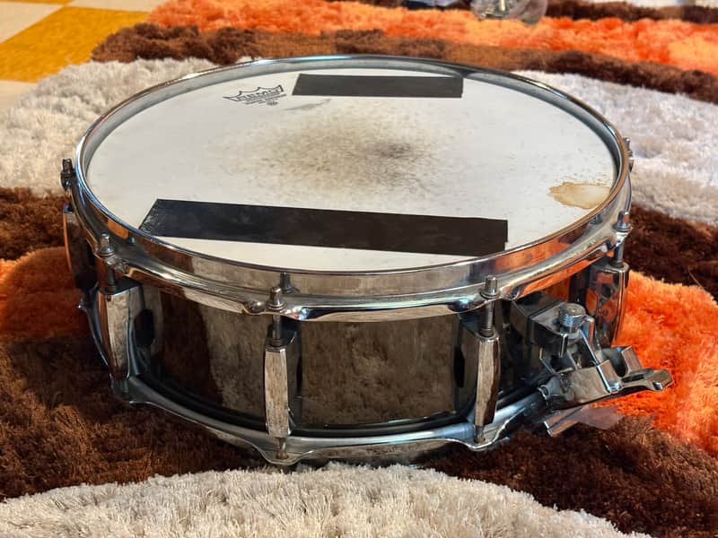 Pearl CS1450 Chad Smith Signature 14x5" Steel Snare Drum 2010s - Black Nickel image 1