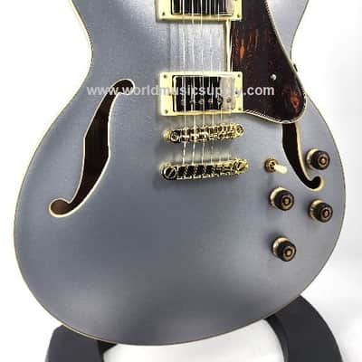 Ibanez Ibanez AS73GMSF AS Artcore Electric Guitar - Silver Flat image 2