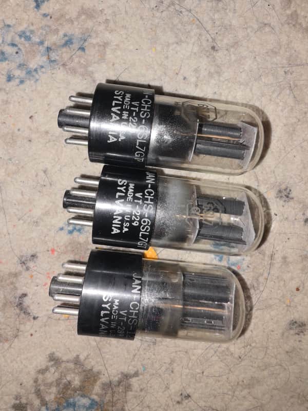 NOS JAN Sylvania 6SL7GT Vacuum Tubes – 4-Pack in Original Military Boxes image 1