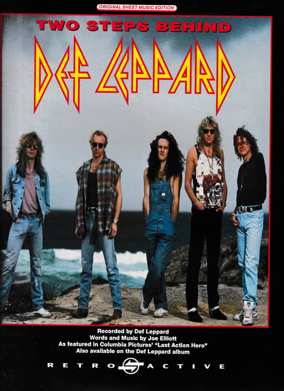 Belwin "Two Steps Behind" Original Sheet Music Edition by Def Leppard 1992 image 1