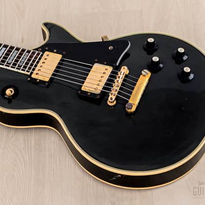 1985 Greco EGC68-500 Custom Black Beauty Vintage Guitar w/ Screamin PAFs & Case, Japan Fujigen image 9