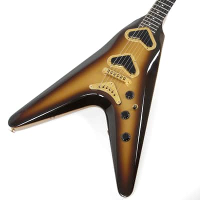 1981 Gibson V2 Flying V - Super Rare Goldburst Metallic Finish! Boomerang V Pickups!  Original Case image 5