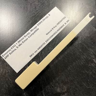 Ensoniq Replacement Weighted B Key (Ensoniq Keybeds) for Ensoniq ESQ-1 (metal) & Mirage DSK8 (gray), E-Mu Emax I Keyboard, ARP Solina (B417)