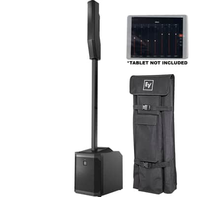 Electro-Voice EVOLVE 30M Powered Portable DJ PA Column Speaker System Black image 1