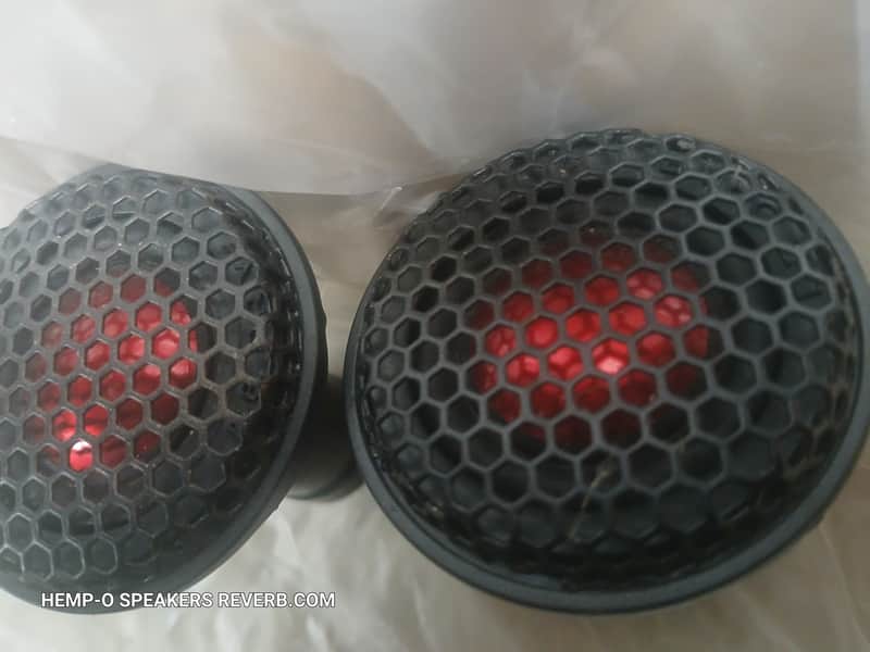 TWEETERS HUIGH OUTPUT CICADA MOTORCYCLE TWEETERS NEODYMIUM TITANIUM PAIR 4 OHM SHREDDERS! image 1