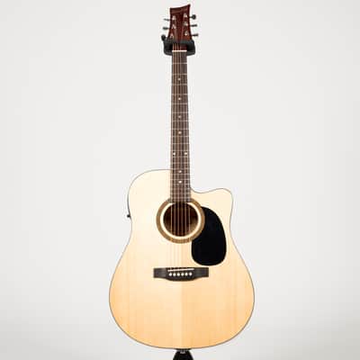 BeaverCreek BCTD101 Dreadnought Acoustic-Electric Guitar - Natural image 5