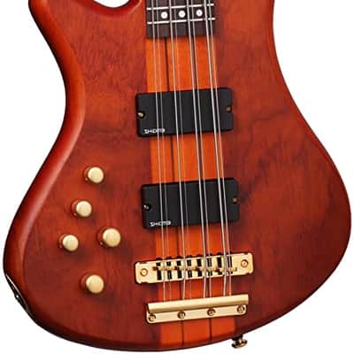 Schecter Stiletto Studio-8 Electric Bass (8 String, Left Handed, Honey Satin) image 1