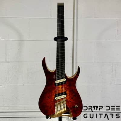 Mayones Hydra Elite 7 VF Multiscale Headless 7-String Electric Guitar w/ Case-Lava Burst Raw image 2