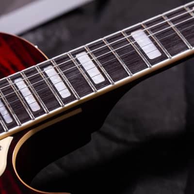 Electric Guitar Solid Body Maple Neck, Stainless Steel Frets, Ideal for All Levels, with Gigbag(Red) image 4