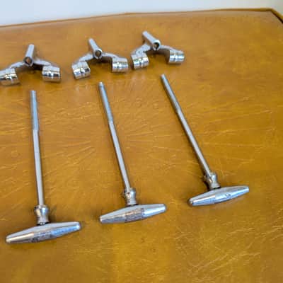 Pearl Hoshino MIJ Slingerland Torpedo Copy Bass Drum Tension Rods and Claws (x4) 1960s image 3