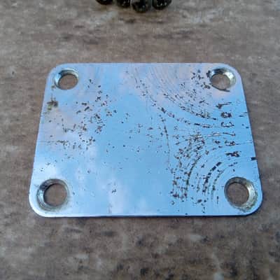 Vintage 1965 Fender L-Series Neck Plate w/ Screws for Stratocaster, Telecaster, Jazzmaster, and More! image 3