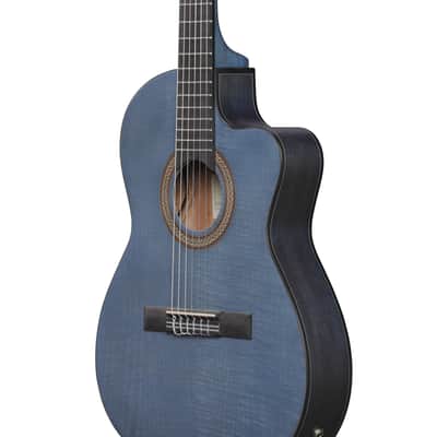 Ibanez GA5FMTCE-OB Thinline Open Pore Blue Berry - 4/4 classical guitar image 6