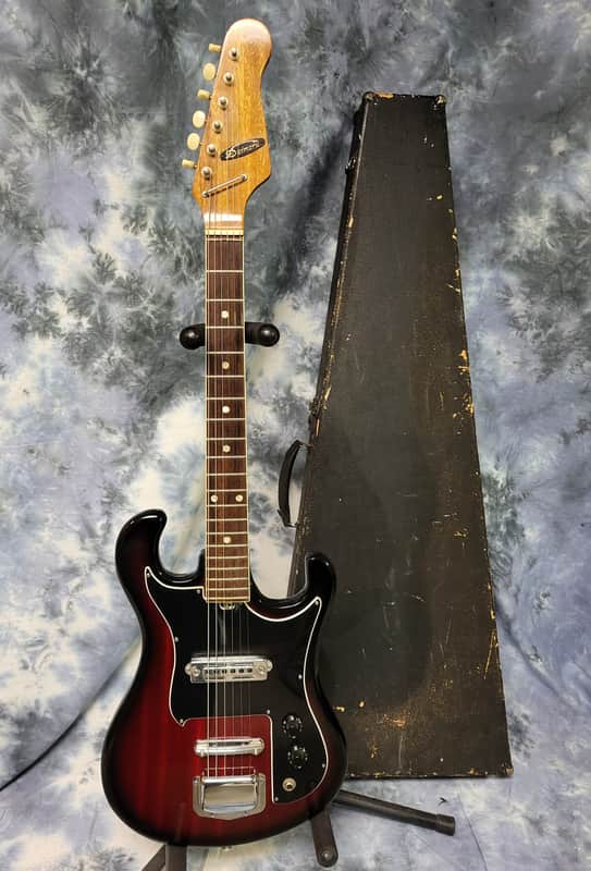 Vintage RARE 1965 Daimaru By KAWAI Model 802 Japan Redburst Pro Setup New Strings Original Hard Shell Case image 1