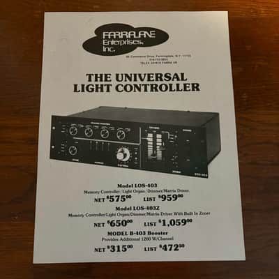 Farralane Lighting and Audio Catalog, Flyers and Pricing, 1983 image 14