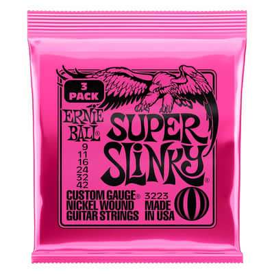Ernie Ball 3223 Nickel Wound Super Slinky 9-42 - 3 Set image 2