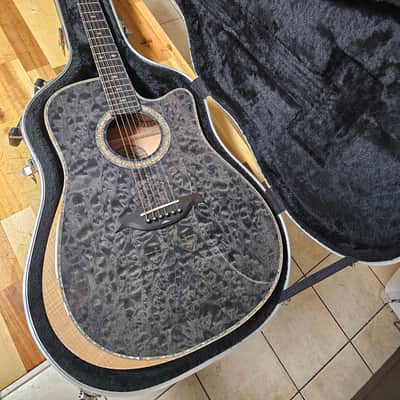 B.C. Rich Prophecy Series Acoustic- Electric Guit 2024 - SMOKE BLACK QUILT image 1
