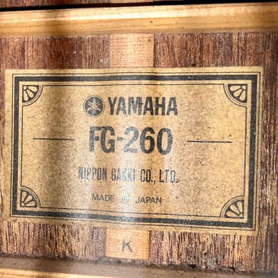 Yamaha FG-260 60’s/70’s Natural Acoustic Guitar image 4