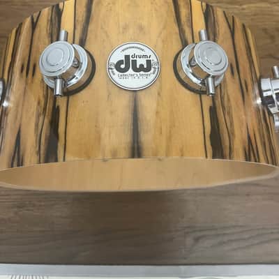 DW DW Collectors EXOTIC lacquer DIE CAST HOOPS 6”x14” Snare Drum - EXOTIC LACQUER IVORY EBONY image 8