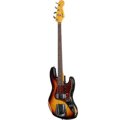 Fender Custom Shop 1961 Jazz Bass - Heavy Relic 3 Tone Sunburst image 5