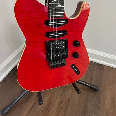 Hamer USA TLE Custom 1986 Red Boomerang Inlays Electric Guitar Tele Style image 3