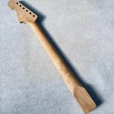 Jaguar Style Black Guitar Maple Neck, Rosewood 22 Frets Fingerboard Fretboard image 3