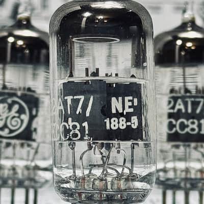 GE 12AT7 / ECC81 Set PreampTubes 1970s - Tested image 3