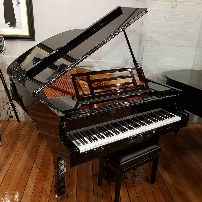 New Feurich 178 Professional II Grand Piano Black image 1