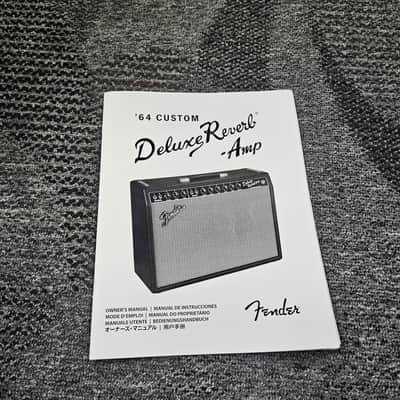 Fender '64 Custom Hand-wired Deluxe Reverb-Amp 2-Channel 20-Watt 1x12" Guitar Combo 2023 - Black image 14
