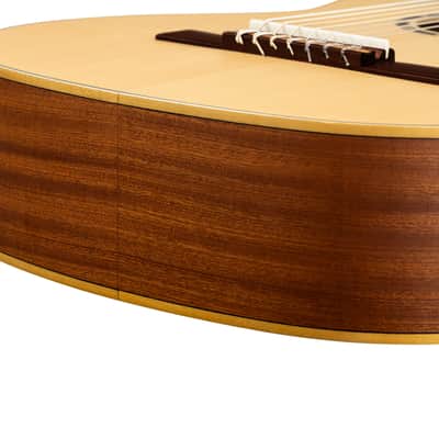 Ortega R133-7 Family Series Pro Solid Spruce Top Nato Neck Nylon 7-String Classical Acoustic Guitar w/Gig Bag image 17
