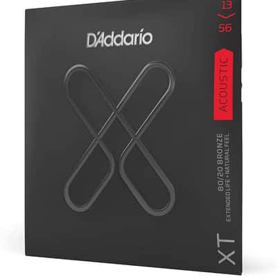 D'Addario XTABR1356 XT Series Acoustic Guitar Strings, 80/20 Bronze, 13-56 image 1