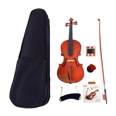 OEM Natural Quality Maple Wood Violin 4/4 Case, Bow, Rosin Included image 4