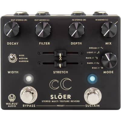 Walrus Audio Sloer Stereo Ambient Reverb Pedal, Black image 1