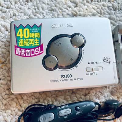 [Rare Full Box] AIWA PX380 Walkman Cassette Player, Awesome Silver ! Working ! image 5