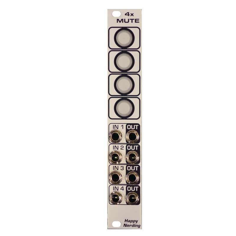 Happy Nerding 4xMUTE Eurorack Mute Module (Silver) | Reverb