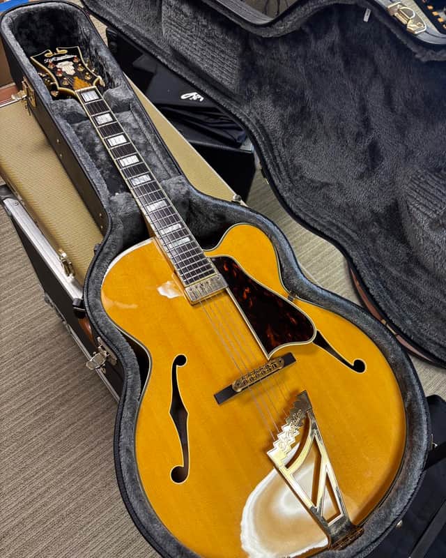 D'Angelico Excel EXL-1 Hollow Body Archtop with Rosewood Fretboard 2010s - Natural-Clear image 1