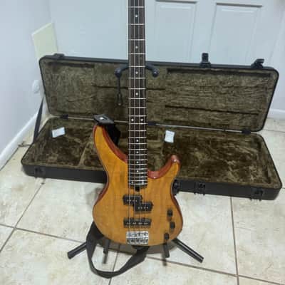 Yamaha TRBX174EW Mango Wood 4-String Bass (Natural) + Gator TSA ATA Molded Case image 2