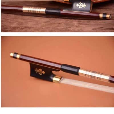 4/4 Violin Bow – Brazilwood Stick with Natural Mongolian Horsehair, Gold or Silver Mount image 2