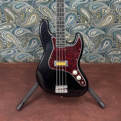Fender Limited Edition Gold Foil Jazz Bass Black Sparkle image 2