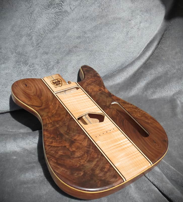 Babik Custom Telecaster Style body, Long board style, Walnut on wormy Butternut , Light weight, Handmade 2026 image 1