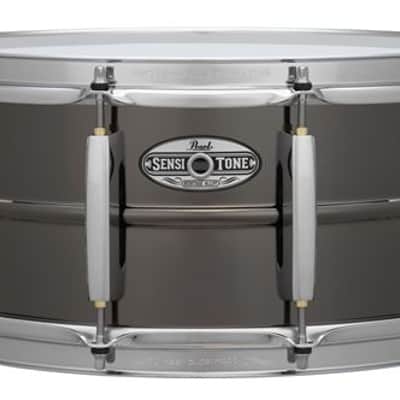 Pearl Sensitone Heritage Alloy 6.5x14 Snare Drum Black Nickel/Brass image 1