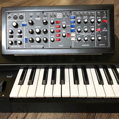 Custom 25 Note Keybed & Enclosure for Behringer Model D 2019 Black Stain image 5