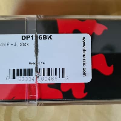 DiMarzio DP126BK Model P+J Bass Pickup Set 2010s - Black image 3