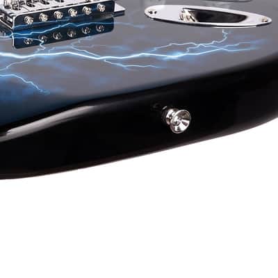 New Glarry GST-E Rosewood Fingerboard Electric Guitar Black image 17